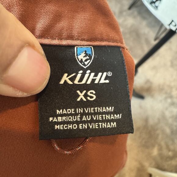 Kuhl Womens Luna Moto Jacket Size XS Dark Red-ish Orange Snap Front Stretch Trim - Picture 4 of 7